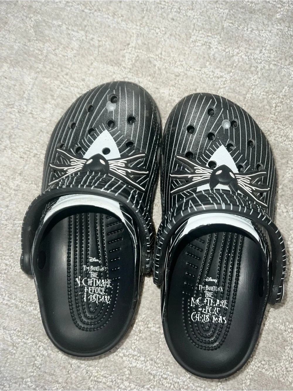 The Nightmare Before Christmas Kids' Black Jack Skellington Clogs